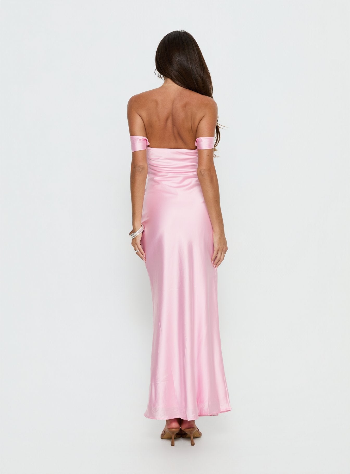 Azura Off The Shoulder Maxi Dress Pink